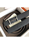 Hermes H d'Ancre Reversible Belt In Black/Ardoise Leather  Replica