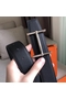 Hermes H d'Ancre Reversible Belt In Black/Ardoise Leather  Replica