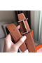 Hermes H d'Ancre Reversible Belt In Brown/Noir Leather  Replica