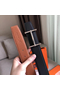 Hermes H d'Ancre Reversible Belt In Brown/Noir Leather  Replica