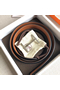 Hermes H d'Ancre Reversible Belt In Brown/Noir Leather  Replica