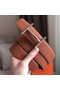 Hermes H d'Ancre Reversible Belt In Brown/Noir Leather  Replica