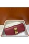 Hermes H Medor swift Leather Clutch 37566 Burgundy&gold hardware  Replica