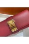 Hermes H Medor swift Leather Clutch 37566 Burgundy&gold hardware  Replica