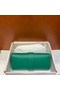 Hermes H Medor swift Leather Clutch 37566 green&Silver hardware  Replica