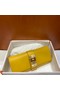 Hermes H Medor swift Leather Clutch 37566 yellow&Gold hardware  Replica
