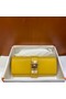 Hermes H Medor swift Leather Clutch 37566 yellow&Gold hardware  Replica