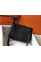 Hermes Halzan 31cm Bag In Black Clemence Leather  Replica