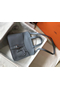 Hermes Halzan 31cm Bag In Blue Lin Clemence Leather  Replica