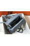 Hermes Halzan 31cm Bag In Blue Lin Clemence Leather  Replica