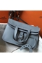 Hermes Halzan 31cm Bag In Blue Lin Clemence Leather  Replica