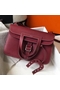 Hermes Halzan 31cm Bag In Bordeaux Clemence Leather  Replica