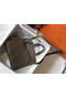 Hermes Halzan 31cm Bag In Taupe Clemence Leather  Replica