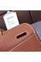 Hermes Halzan Togo Original Leather H3909 Brown  Replica