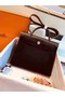 Hermes Herbag 31CM Original Canvas Leather & Calfskin 45987 Black  Replica