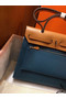 Hermes Herbag 31CM Original Canvas Leather & Calfskin 45987 Blue&Apricot  Replica