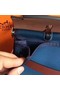 Hermes Herbag 31CM Original Canvas Leather & Calfskin 45987 Blue&Wine  Replica