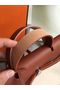 Hermes Herbag 31CM Original Canvas Leather & Calfskin 45987 brown&white  Replica