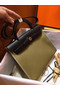 Hermes Herbag 31CM Original Canvas Leather & Calfskin 45987 green&Black  Replica