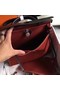 Hermes Herbag 31CM Original Canvas Leather & Calfskin 45987 Wine&Black  Replica