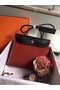 Hermes Herbag 31CM Original Canvas Leather & Calfskin 45987 Wine&Black  Replica