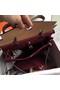 Hermes Herbag 31CM Original Canvas Leather & Calfskin 45987 Wine  Replica