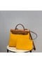 Hermes Herbag 31CM Original Canvas Leather & Calfskin 48887 light yellow&brown  Replica