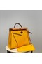 Hermes Herbag 31CM Original Canvas Leather & Calfskin 48887 light yellow&brown  Replica