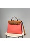 Hermes Herbag 31CM Original Canvas Leather & Calfskin 48887 pink&brown  Replica