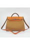 Hermes HerBag 33CM Togo Leather Bag Brown&Orange  Replica