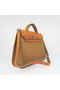 Hermes HerBag 33CM Togo Leather Bag Brown&Orange  Replica