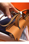 Hermes Herbag Zip 31cm Bag In Brown And Blue  Replica