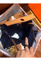 Hermes Herbag Zip 31cm Bag In Brown And Blue  Replica