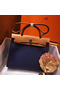 Hermes Herbag Zip 31cm Bag In Brown And Blue  Replica