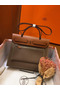 Hermes Herbag Zip 31cm Bag In Brown And Taupe  Replica