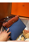 Hermes Herbag Zip 31cm Bag In Camel And Blue  Replica