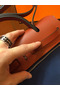 Hermes Herbag Zip 31cm Bag In Camel And Blue  Replica