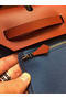 Hermes Herbag Zip 31cm Bag In Camel And Blue  Replica