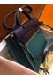 Hermes Herbag Zip 31cm Bag In Navy And Green  Replica