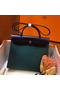 Hermes Herbag Zip 31cm Bag In Navy And Green  Replica