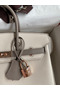 Hermes HSS Birkin 25 Bicolor Bag in Craie and Gris Asphalt Epsom Calfskin  Replica
