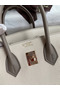 Hermes HSS Birkin 25 Bicolor Bag in Craie and Gris Asphalt Epsom Calfskin  Replica