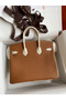 Hermes HSS Birkin 25 Bicolor Bag in Gold and Craie Clemence Leather  Replica