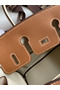 Hermes HSS Birkin 25 Bicolor Bag in Gold and Craie Clemence Leather  Replica