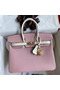 Hermes HSS Birkin 25 Bicolor Bag in Pink and Craie Chevre Mysore Leather  Replica