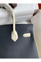 Hermes HSS Birkin 30 Bicolor Bag in Black and Craie Epsom Calfskin  Replica