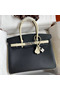 Hermes HSS Birkin 30 Bicolor Bag in Black and Craie Epsom Calfskin  Replica