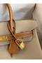 Hermes HSS Birkin 30 Bicolor Bag in Trench and Gold Epsom Calfskin  Replica