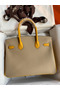 Hermes HSS Birkin 30 Bicolor Bag in Trench and Yellow Epsom Calfskin  Replica