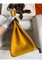 Hermes HSS Birkin 30 Bicolor Bag in Trench and Yellow Epsom Calfskin  Replica
